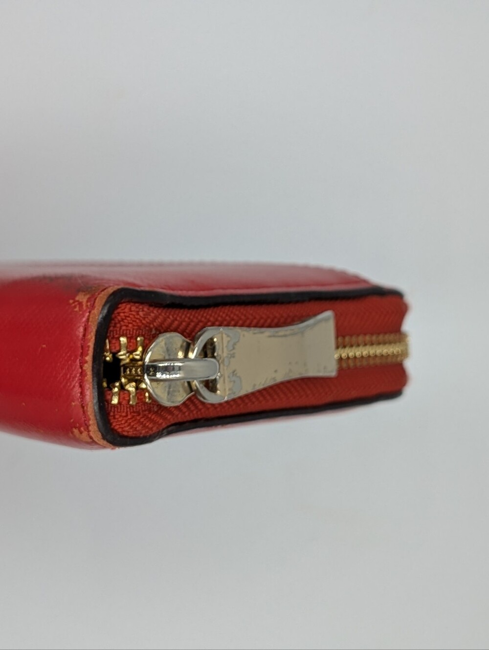 Kate Spade Wallet Red Continental Saffiano Leather Golden Hardware Zip Around - Picture 14 of 15